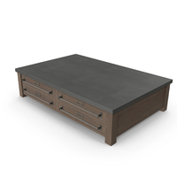Early 20Th C. Zinc Top Mercantile Coffee Table PNG & PSD Images