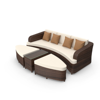 Monterey Sofa Outdoor Rattan Set PNG & PSD Images