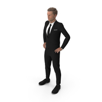 Man in Classic Suit With Hands On His Belt PNG & PSD Images