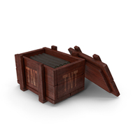 Wooden Small Black Dynamite Box PNG & PSD Images