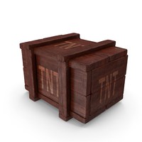 Closed Wooden Small Black Dynamite Box PNG & PSD Images