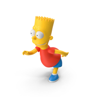 Bart Simpson运行PNG和PSD图像