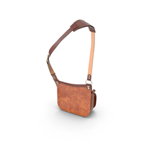 Brown Leather Hunting Shoulder Bag PNG & PSD Images