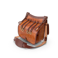 Classic Hunting Brown Leather Bag PNG & PSD Images