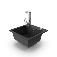 Small Kitchen Granite Sink With Faucet PNG & PSD Images