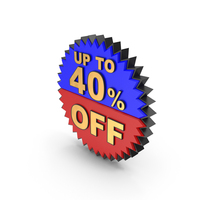 RED & BLUE UP TO 40% OFF SYMBOL PNG & PSD Images