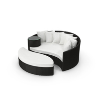 Taiji Daybed - Garden Furniture - Synthetic Rattan PNG & PSD Images