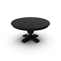 FRENCH URN PEDESTAL ROUND DINING TABLE BLACK PNG & PSD Images