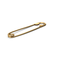 Gold Safety Pin PNG & PSD Images