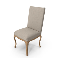 Louis XV Cabriole Fabric Side Chair PNG & PSD Images