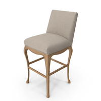 LOUIS XV CABRIOLE FABRIC STOOL PNG & PSD Images