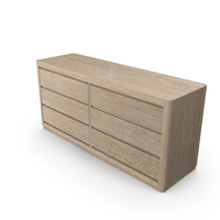 MARTENS 6-DRAWER LOW WIDE DRESSER PNG & PSD Images