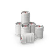 White Beer Kegs PNG & PSD Images