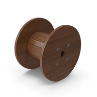 Dark Wood Cable Reel Drum PNG & PSD Images