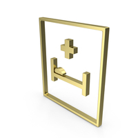 Gold Hospital Road Sign PNG & PSD Images