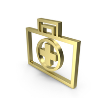 Gold First Aid Kit Symbol PNG & PSD Images