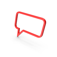 Red Speech Bubble Symbol PNG & PSD Images