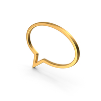 Speech Bubble Gold PNG & PSD Images