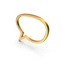 Speech Bubble Gold PNG & PSD Images