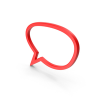 Speech Bubble Red PNG & PSD Images