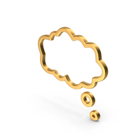 Speech Bubble Gold PNG & PSD Images