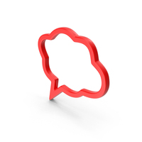 Red Speech Bubble Symbol PNG & PSD Images