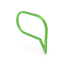 Green Glass Speech Bubble Symbol PNG & PSD Images