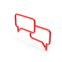 Red Speech Bubbles PNG & PSD Images