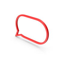 Red Speech Bubble Symbol PNG & PSD Images
