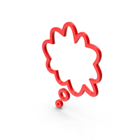 Red Speech Bubble Symbol PNG & PSD Images
