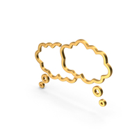 Speech Bubble Gold PNG & PSD Images