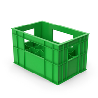 Green Plastic Bottle Crate PNG & PSD Images