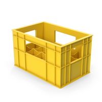 Yellow Plastic Bottle Crate PNG & PSD Images