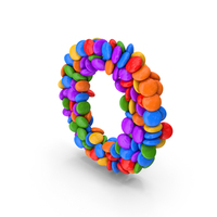 Colorful Candy Letter O PNG & PSD Images