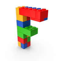 Colorful Toy Brick Letter F PNG & PSD Images