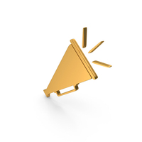 Gold Bullhorn Symbol PNG & PSD Images