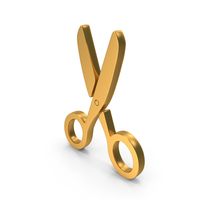 Golden Scissor Symbol PNG & PSD Images