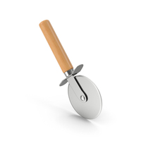 Pizza Cutter With Wooden Handle PNG & PSD Images