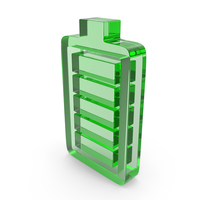 Green Glass Full Battery Symbol PNG & PSD Images