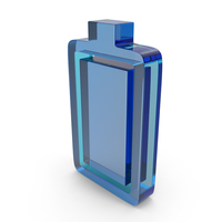 Blue Glass Full Battery Symbol PNG & PSD Images