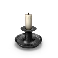 Candle In Metal Vintage Holder Stand PNG & PSD Images