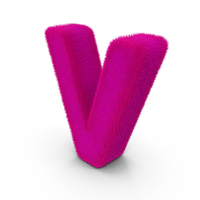 Pink Font Regular Fur Letter V PNG & PSD Images
