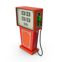 CARTOON RED GAS PUMP PNG & PSD Images