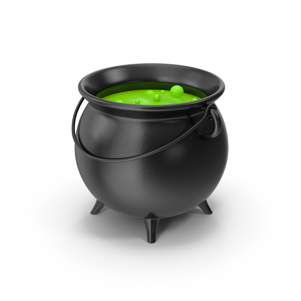 Black Cauldron With Magic Potion PNG & PSD Images
