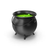 Black Cauldron With Magic Potion PNG & PSD Images