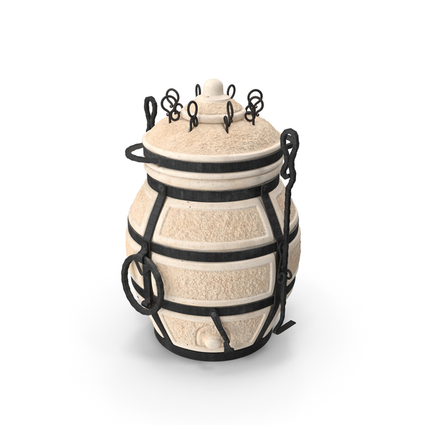 Amphora Tandoor Ceramic With Skewer And Scoop Poker PNG & PSD Images