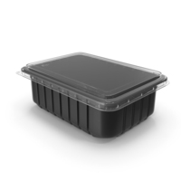 Disposable Plastic Food Tray with Lid 21x15cm PNG & PSD Images