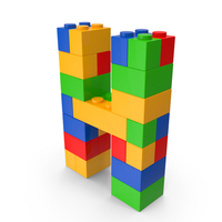 Colorful Toy Brick Letter H PNG & PSD Images