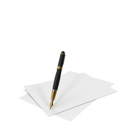 Fountain Pen Writing on Paper PNG & PSD Images