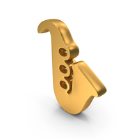 Golden Musical Instrument Symbol PNG & PSD Images